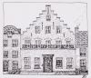 Tekening door Joh. Dyserinck van Beets’ geboortehuis in de Haarlemse Koningstraat