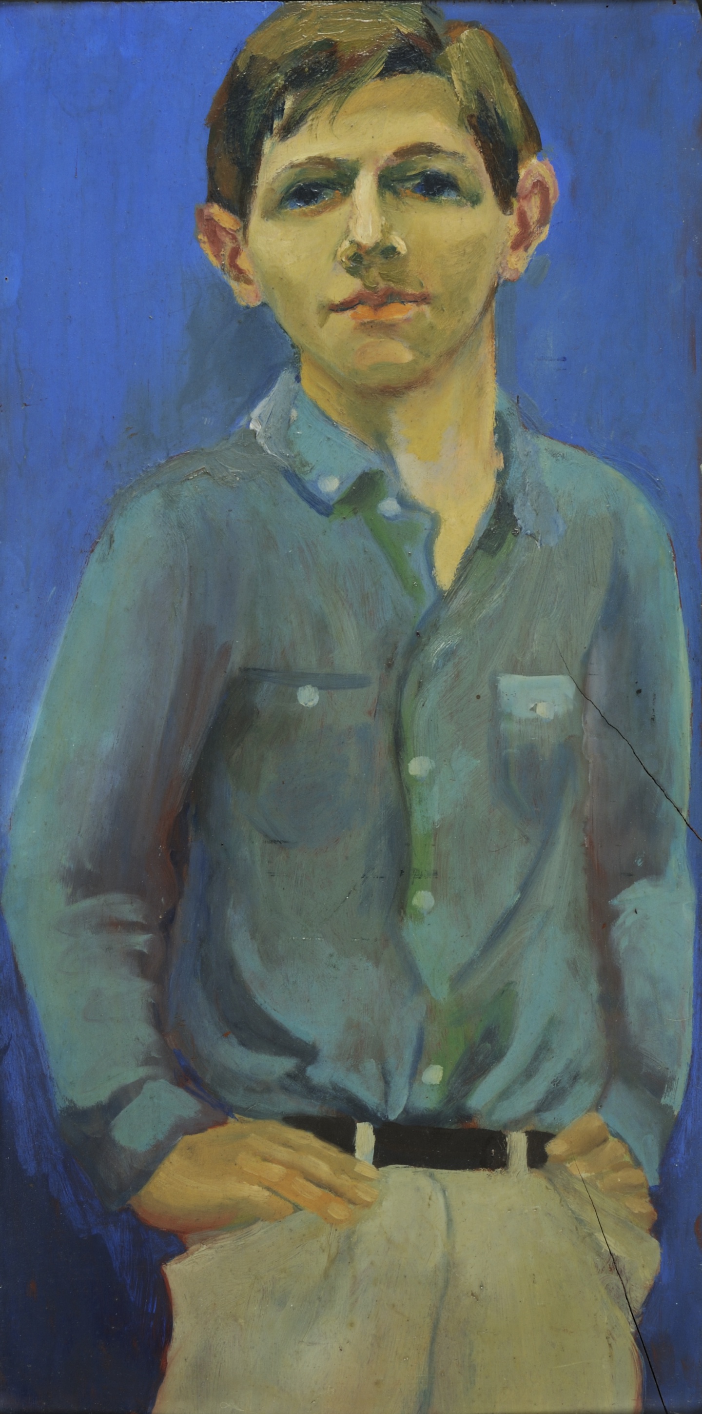 De afbeelding toont een kunstzinnig portret van Peter Heringa. Gemaakt door: Madeleen  Brinkman 